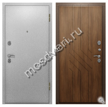 Стальная дверь с порошковым напылением и МДФ под орех в квартиру - купить от производителя Мосдвери Стальная дверь с порошковым напылением и МДФ под орех в квартиру