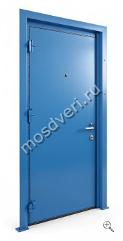 Дверь с терморазрывом синяя порошковая - купить от производителя Мосдвери Дверь с терморазрывом синяя порошковая